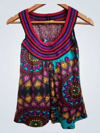 JAKAR Ärmelloses Mandala-Druckkleid