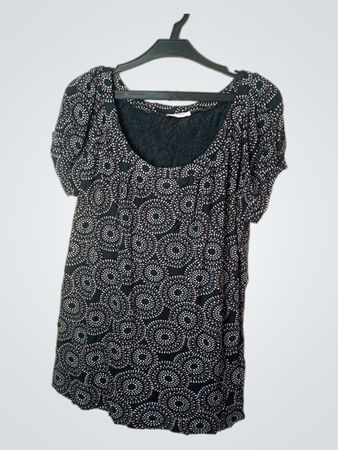 Orsay Schwarze Bedruckte Kurzarm-Tunika