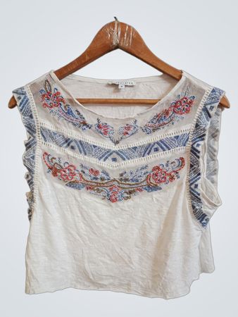 Tintoretta Besticktes Weißes Top