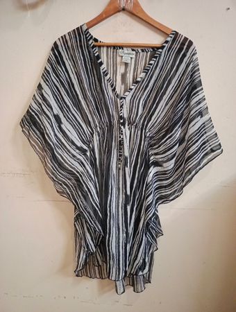 Signature Damen gestreiftes Kaftan-Top