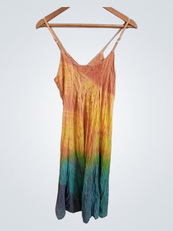 Batikt Sommerkleid mit Spaghettiträgern