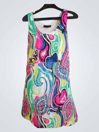 2 CENT 2 Ärmelloses Kleid mit Paisley-Druck