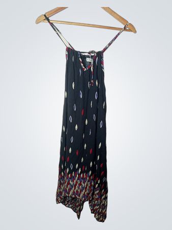 J.STARS Schwarz Gedrucktes Maxikleid