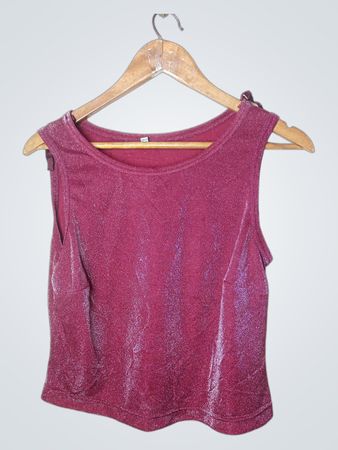 Rosa glitzerndes Tanktop
