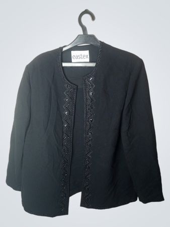 Eastex Schwarze Perlenjacke