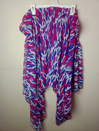 Ocean Club Smocked Waist Print Cover-up