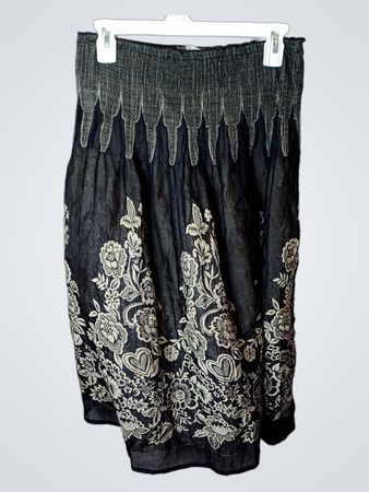 Dolce Vita Schwarze Florale Druck Maxi-Rock