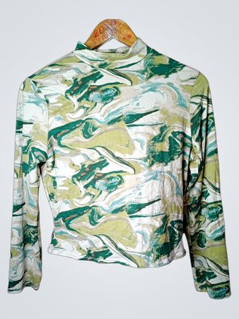 Langarm-T-Shirt mit Mock Neck