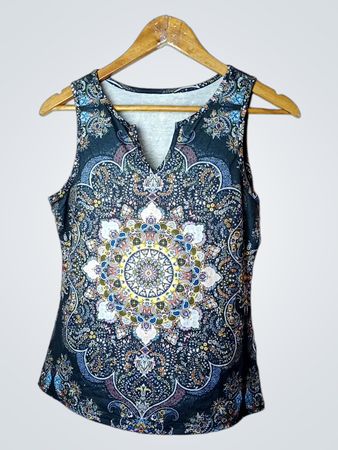 Ärmelloses Tanktop mit Mandala-Druck