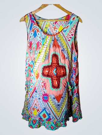 ORIENTIQUE NATURALLY AUSTRALIAN Damen ärmelloses bedrucktes Kleid