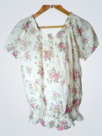VILA CLOTHES Blumen Puffärmel Bluse