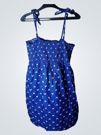 F&F Blau Schleifenmuster Gerafftes Mini-Kleid