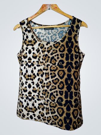 ALFREDO PAULY Leopardenmuster Ärmelloses Top