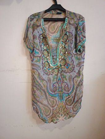 Anu Paisley Print verzierte Tunika