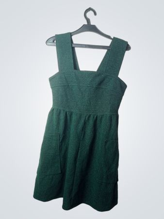 TOPSHOP Grünes Latzkleid