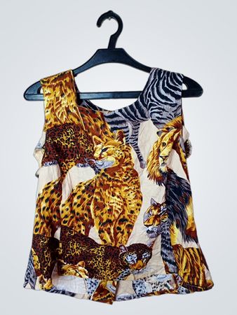 PRESTIGE ELEGANCE S.A. PARIS Ärmelloses Top mit Animal Print