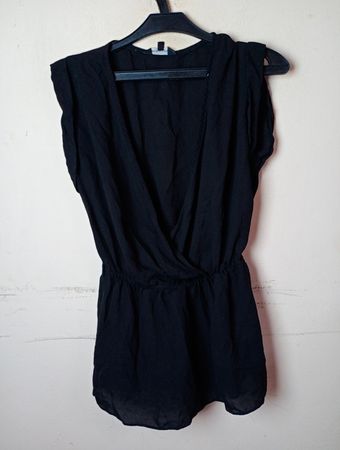 Neue Look Schwarzes Ärmelloses Wickeltop