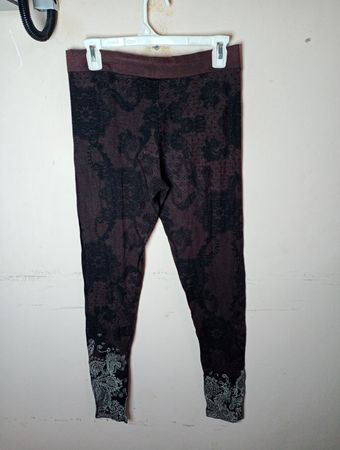 Betsey Johnson Damen Leggings mit Spitzenmuster