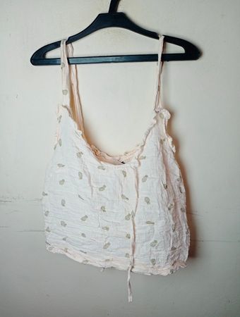 BELOVED NIGHTWEAR Pink Pineapple Print Ruffle Tank Top