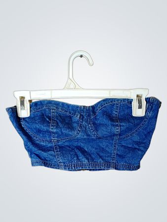 Forever 21 Denim Trägerloses Bustier-Top