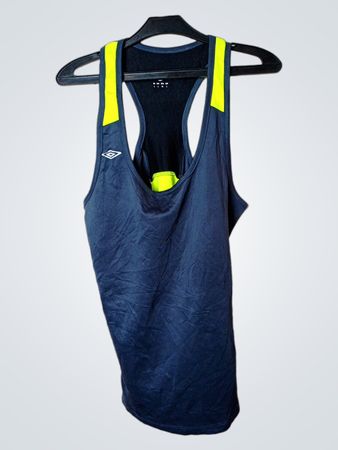 Umbro Herren Dunkelblaues & Neon Gelbes Sporttanktop