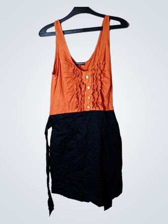 Metrofive Orange und Schwarzes Kleid
