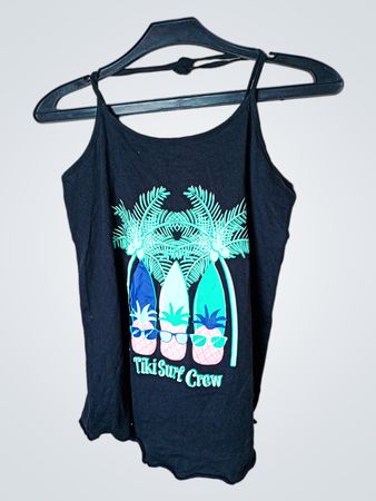 Schwarzes Tiki Surf Crew Tanktop