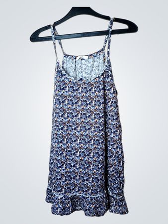 Topshop Denim Floral Print Dress