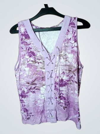 BONITA Ärmelloses Floral-Schnüroberteil