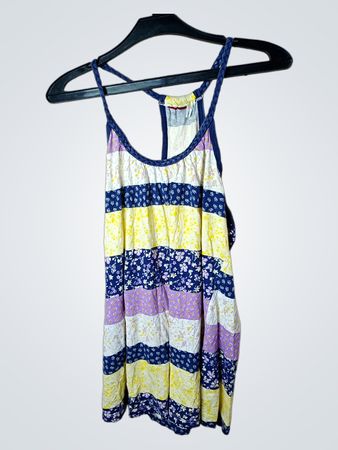 Gestreifter blumenmuster Tanktop