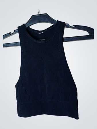 Adidas Schwarzes Gekürztes Tank Top