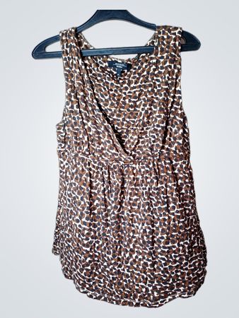 Wochende MaxMara ärmelloses Leopardenmuster Top