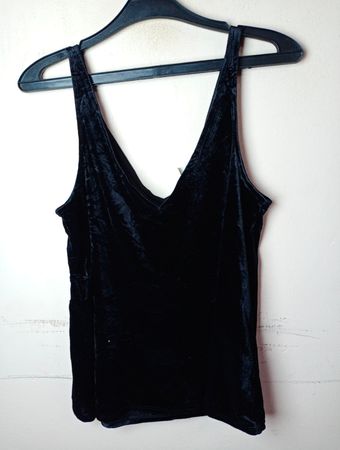 H&M Black Velvet Cami Top