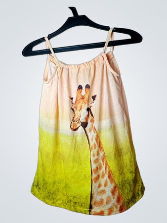 Zara Girls Giraffe Graphic Cami Dress