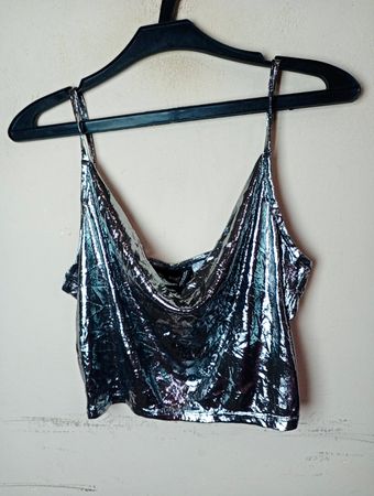 H&M Metallic Cami Top