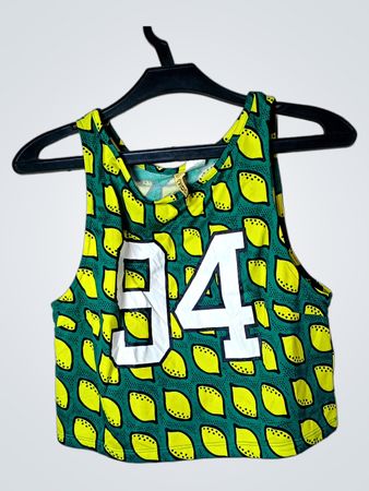 Crop Top mit Zitronendruck und "94