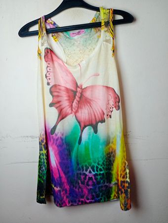 MISS DAISY ITALY Schmetterlingsdruck Tanktop