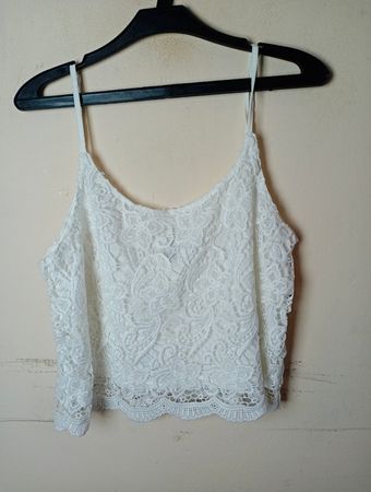 H&M Divided Weißes Spitzen-Cami-Top