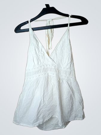 H&M Weißes Neckholderkleid