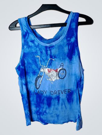 Identic Lady Driver Tie-Dye Tank Top