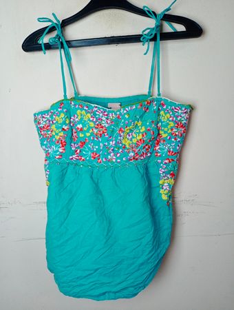 H&M Floral Smocked Cami Top