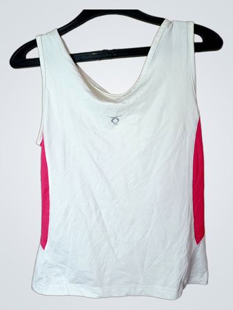 Crane Weiß und Pink Sport Tanktop