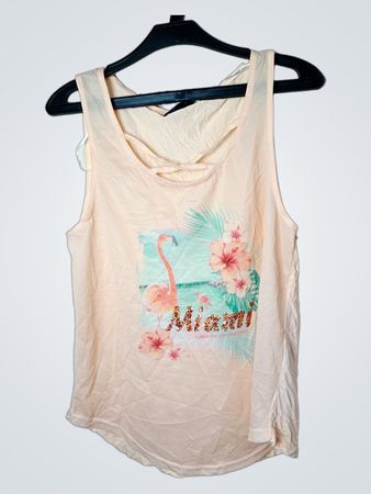Lanino Miami Flamingo Tank Top