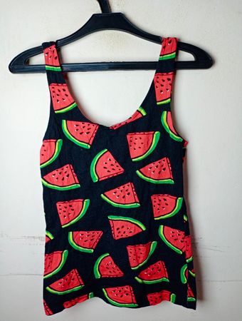 Geteiltes Wassermelonen-Print Tanktop