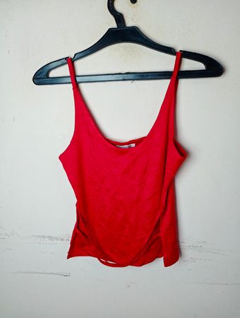 Baty Fashion Rotes Spaghetti-Träger Tank Top