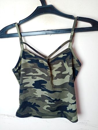 Camouflage-Print-Cami-Top