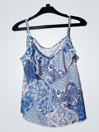 Blaues Paisley-Muster Cami-Top