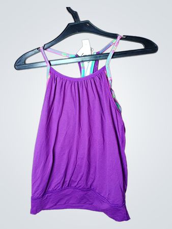 Lululemon lila Tanktop mit mehrfarbigen Trägern