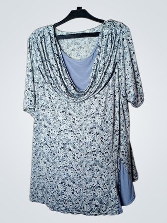 Blümchenmuster Cowl Neck Top