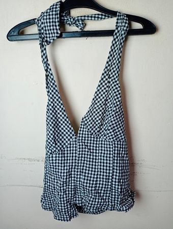 H&M Gingham Check Halterneck Top